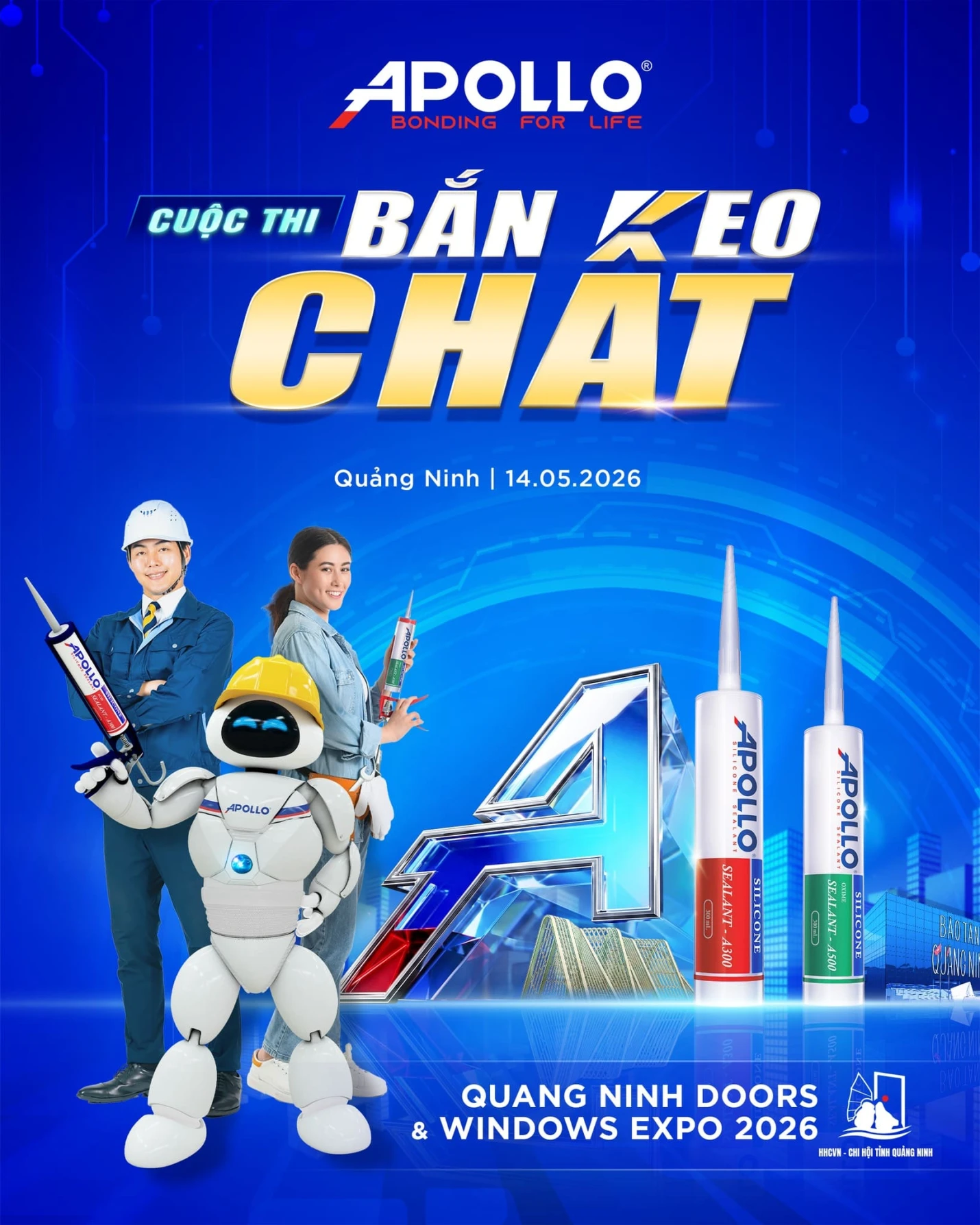 Cùng tham gia “thi triển” kỹ thuật bắn keo chất tại cuộc thi “Bắn keo chất như Apollo”